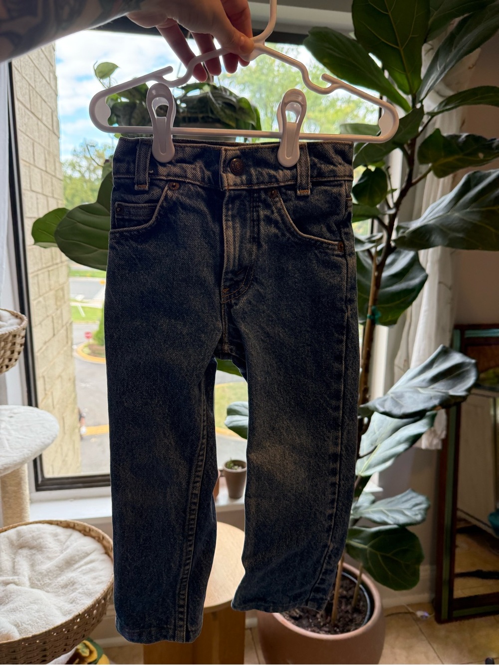 Vintage 80s/90s Made in USA Little Levi's Orange Tab Jeans Slim 5 Kids